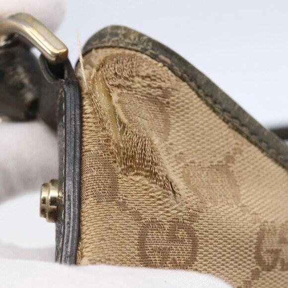 GUCCI GG Canvas Abbey Shoulder Bag Beige Gold - Picture 8 of 16